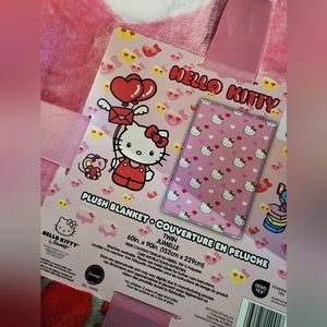 Twin size Valentines Day hello kitty throw blanket